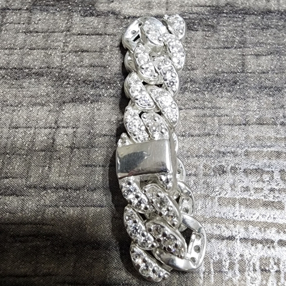 Pandora Pavé Cuban Chain Ring Size 56 US 7.5 - Picture 8 of 9